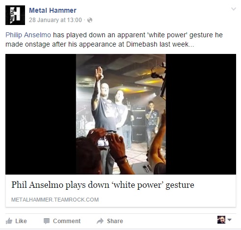Metal Hammer Facebook Anselmo post